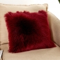 럭셔리 양모 쿠션 커버(와인)
