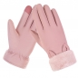 캣이어 여성 기모 터치장갑(핑크)