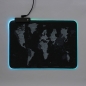 RGB LED 마우스패드(35x25cm) (세계지도)