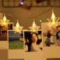 20구 LED 별 집게 전구(3m) (웜색)